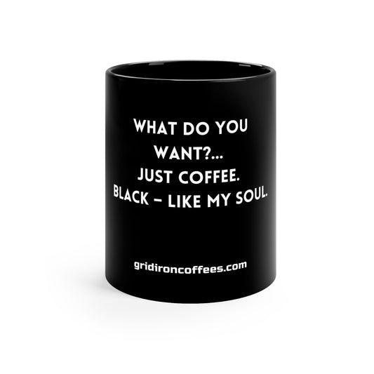 Black Coffee Mug, 11oz